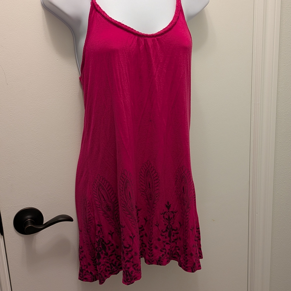 Love Culture Pink and Black Midi Dress